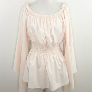 Elegant Cream Off-Shoulder Renaissance Blouse